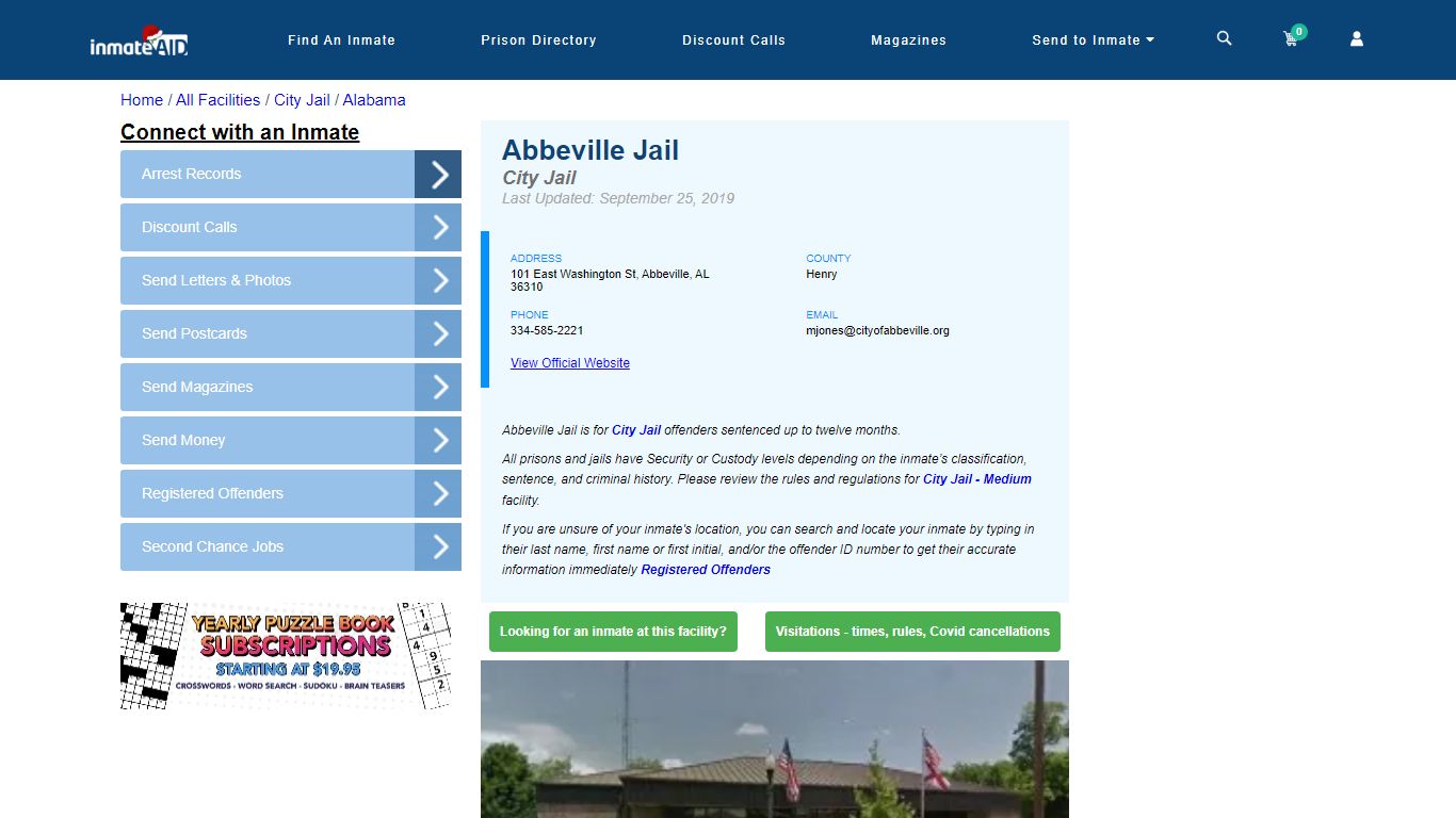 Abbeville Jail | Inmate Locator